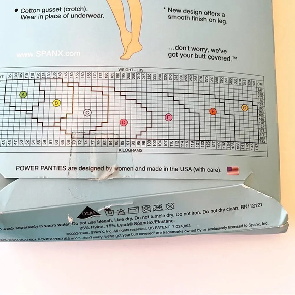 Spanx Power Panties Black Tights Size F - Picture 6 of 7